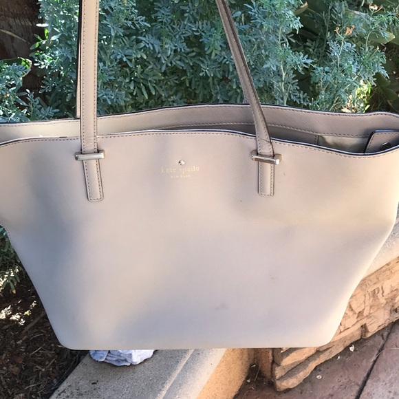 Kate Spade Cedar Street Harmony Gray Leather Tote - Picture 2 of 5